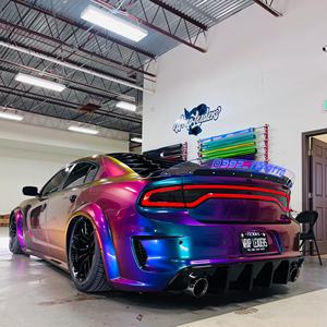 Vente en gros TPU camé<span class=keywords><strong>l</strong></span>éon licorne bleu violet or couleur décalage voiture Wrap vinyle - Product Image 4