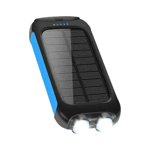Universial Portable Solar Power 20000 mAh DC 5.5V Support 3 Cellphones Fast Charging at Same Time Wireless Power Bank