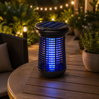 Tueur de moustiques solaire 2 en 1 et lanterne LED, piège à insectes imperméable pour l'extérieur, pour la cour, le camping, la tente