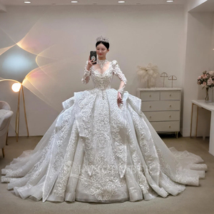 Unique Bridal Dress Ball Gown Scoop <b>Sequin</b> Long Wedding Dresses Luxury Bride Dress Bridal Gowns Lsjj52 Jancember - Product Image 5