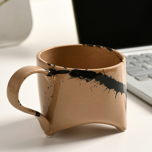 Minimalisti personalizzati 11oz dipinti a mano tazze in ceramica fatte a mano caffè e latte moderne artistiche tazze in porcellana - Product Image 6