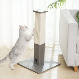 Hoopet Kustom Lucu Dalam Ruangan Kecil Kokoh Kayu Kucing Pohon Pos Goresan dengan Bola - Product Image 6