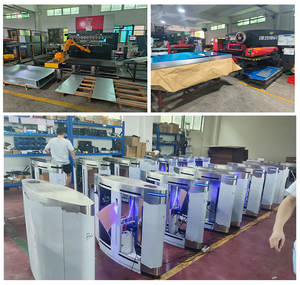 Tourniquet de barrière d'aileron de contrôle d'accès de gestion de foule de métro reconnaissance faciale intelligente tourniquet de barrière d'aileron d'acier inoxydable de 304 - Product Image 6