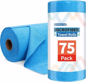 Rouleau de chiffons de nettoyage en microfibre pour cuisine, couleur et taille personnalisées, approvisionnement en gros, rouleaux de serviettes en microfibre réutilisables, fabrication OEM - Product Image 1
