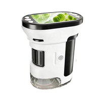 Kit de microscope de poche à fort grossissement, outil portable de découverte de la nature avec éclairage LED, ensemble de ressources professionnelles pour laboratoire de biologie
