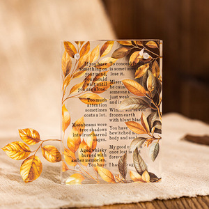 15 miếng dán mỗi gói Bộ sưu tập Hoa văn nghệ thuật Bóng tối Hoa văn cổ điển Hoa lá Trang trí sổ tay - Product Image 4