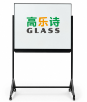 Tableau blanc magnétique effaçable à sec US Home Office en verre trempé transparent de 4 mm avec roulettes et support robuste en alliage d'aluminium