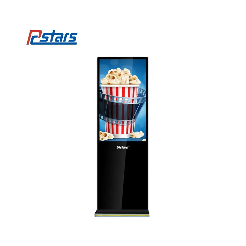 Rcstars 43 zoll doppelseitige lcd monitor kiosk, boden stehen doppel-seitige lcd bildschirm totem mit rädern (RCS-430LBM-D)