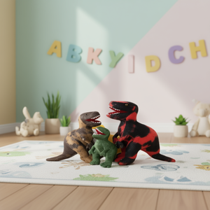 HCT 80X55CM Arte in Legno con Stampa di Dinosauri per Decorazione Murale per Soggiorno e Camera dei Bambini per Compleanno - Product Image 2