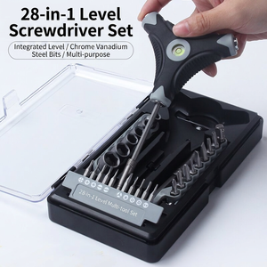 28 In 1 Multi Bit <b>Screwdriver</b> Set With Level Gauge For Diy Repair Tools - Product Image 1
