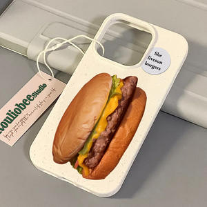 Étui <span class=keywords><strong>de</strong></span> protection créatif dessin animé frites Burger pour iPhone 14 13 pour Apple 15promax téléphones portables matériau TPU poignée <span class=keywords><strong>de</strong></span> téléphone - Product Image 1