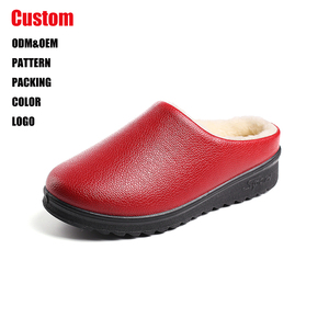 Nouvelles Chaussures d'Hiver Chaudes pour Femmes en Coton <span class=keywords><strong>avec</strong></span> Tige en PU Artificiel, Semelle Extérieure Imperméable Antidérapante et Résistante à l'Usure, Modèle Baotou pour la Maison et l'Extérieur - Product Image 1