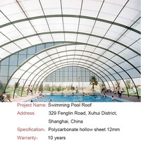Robuste Polycarbonat-Hohl platten, die perfekt für Schwimmbad abdeckungen und Gewächshaus decken verwendet werden