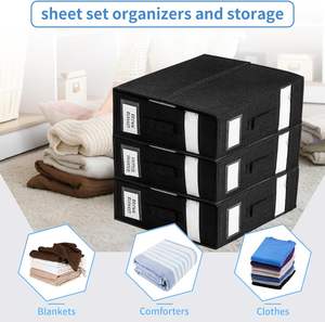 Caja de Almacenamiento para Ropa de Cama al por Mayor, Juego de Cuatro Piezas, Caja para Guardar Mantas y Fundas de Edredón - Product Image 4