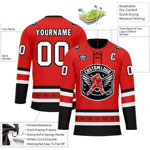 2025 Jersey de Hockey de poliéster transpirable personalizado para hombres mujeres jóvenes para práctica de Hockey sobre hielo UNIFORMES DE EQUIPO de entrenamiento deportivo - Product Image 3