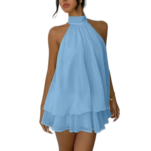 <span class=keywords><strong>Vestido</strong></span> Versátil Europeo y Americano para Vacaciones, Holgado y Sexy, con <span class=keywords><strong>Cuello</strong></span> Halter, Cintura Alta, de Secado Rápido y Transpirable - Product Image 5