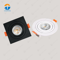 Carcasa para Foco Empotrable Redondo o Cuadrado COB de Módulo Simple, Doble o Triple para Lámpara LED GU10 GU5.3 MR16