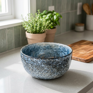 Juego de Tazones de Cerámica con Diseño Clásico, Esmalte Pintado a Mano con Diseño Moteado, Apto para Lavavajillas, para Uso en la Cocina del Hogar - Product Image 3