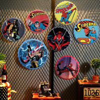 Cadeaux personnalisés, figurines de super-héros de dessins animés, vente en gros d'usine, plaques en métal rétro vintage pour la décoration murale de bar et de maison