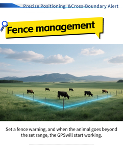 Khu vực miền núi chống mất chăn thả <span class=keywords><strong>Tracker</strong></span> chuyên dụng <span class=keywords><strong>GPS</strong></span> cổ áo cho gia súc ngựa Lạc Đà ảo hàng rào điện giật Lora - Product Image 2