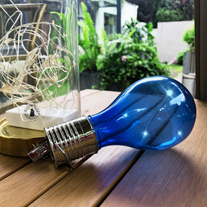 Bombilla Solar Decorativa Azul para Exteriores, Jardín, Colgante, Fiesta, Balcón, Decoración, 6-12 Horas de Iluminación - Product Image 1