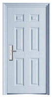 Porte de sécurité extérieure en acier, plaque d'acier épaisse, anti-effraction, porte métallique pour construction résidentielle