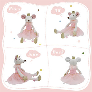 Bán Buôn New 40Cm Nhồi Bông Dễ Thương Vải Lanh Mềm Động Vật Chuột Với Bling Bling Sao Búp Bê Đồ Chơi Sang Trọng Giáng Sinh Chuột Cho Trẻ Em - Product Image 3