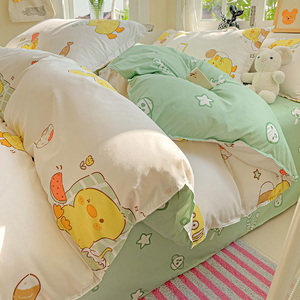 Thiết kế mới bedsheet Comforter bedding Set New vải sang trọng thân thiện với môi tất cả các mùa bốn mảnh Bộ - Product Image 2