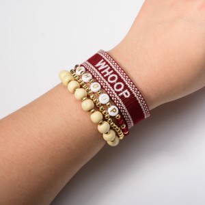 Bracelet d'amitié personnalisé tissé, bracelet brodé Whoop, bracelet réglable fait à la main avec nom - Product Image 3