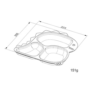 Plato de Silicona de Grado Alimenticio U-TOUCH con Diseño de Dinosaurio para <span class=keywords><strong>Bebés</strong></span> de 6 a 12 Meses, Reutilizable, No Tóxico, Resistente al Calor, Ecológico y Antideslizante - Product Image 5