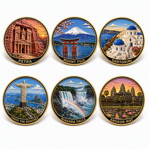 Pin de Solapa Personalizado de Aleación de Zinc con Esmalte Imitación para Regalo de Recuerdo de Viaje y Decoración de Chaqueta de Traje - Product Image 1