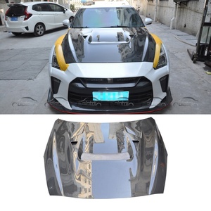 Couvre-moteur avant en fibre de carbone véritable pour Nissan GTR R35 2008-2017 BONNET Car Styling - Product Image 2