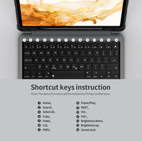 Keyboard Lepas Pasang Nillkin untuk Samsung Tab S8+ S7+ S7FE Dengan Penutup Kamera dan Touchpad, Casing Keyboard S8