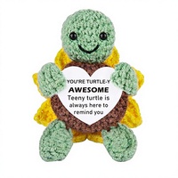 Cadeaux Tortue Positive Tournesol pour Femmes et Adolescentes - Articles pour Paniers d'Anniversaire et de Pâques - Tortue au Crochet - Soutien Émotionnel - Inspirant