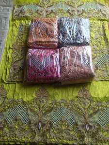 Haute qualité indien Georgette tissu lourd perlé travail brodé somali George Wrapper filles fête porter des robes nouveauté - Product Image 5