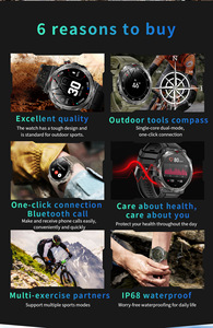 Bracelet de fitness transfrontalier pour la surveillance de la fréquence cardiaque, de l'oxygène sanguin et <span class=keywords><strong>du</strong></span> stress, montre connectée Bluetooth pour l'extérieur - Product Image 5