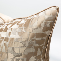 Housses de coussin décoratives très vendues, housses de coussin de luxe, housse de coussin noire et or, housse de coussin marron brillante abstraite tissée