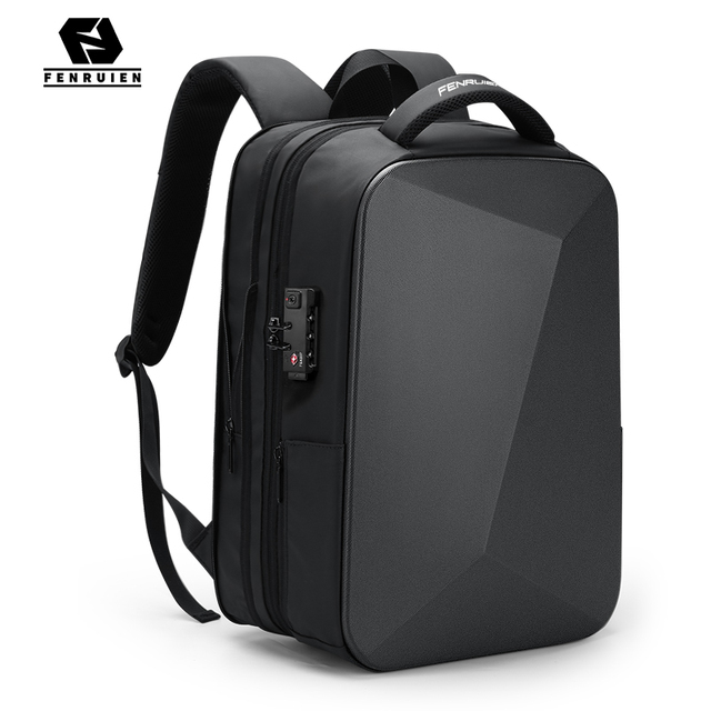 FENRUIEN Wholesale Hardshell Running Backpacks for Teenagers Sports USB Waterproof Anti-theft Cheap Laptop Bag 15.6 Inch for Men