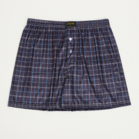 Vente en gros caleçon basique à carreaux pour homme 100% polyester pantalon ample pour homme de l'usine UOKIN Logo personnalisé