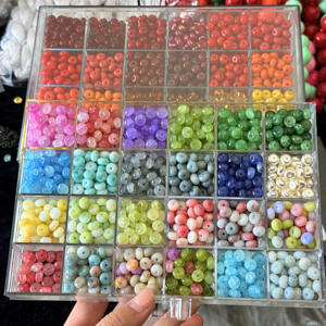 Collier de perles en forme de boule de cristal naturel, pierres multicolores, style bohème, cadeau personnalisable pour la vente en gros aux petites entreprises - Product Image 5