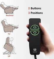 Fauteuil inclinable électrique gris moyen en simili cuir 7040 personnes âgées 3 positions canapé massage chaleur 2 poches latérales tasse