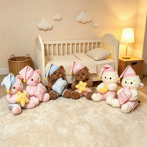 Set Peluche Agnello Buonanotte OEM ODM con Pigiamino Rosa, Decorazione per Cameretta, Bambola Comfort per il Sonno, Regalo per Neonati e Baby Shower - Product Image 3