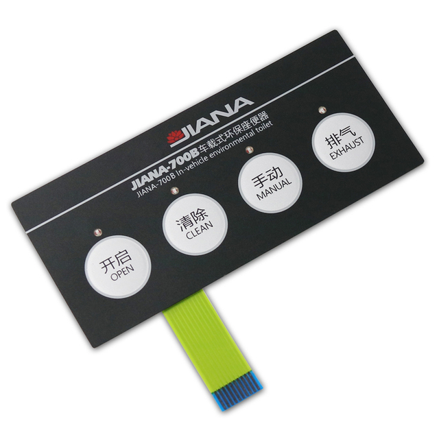 Membrane Switch With Led Adhesive Push 4 Button Membrane Keypad Waterproof Metal Dome