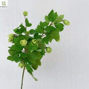 Vente en gros de houblon en soie artificielle, branches de fleurs, feuilles avec baies, plante verte pour la décoration de bar à bière et de <span class=keywords><strong>pub</strong></span> - Product Image 5