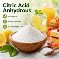 Acide citrique anhydre de qualité alimentaire, poudre blanche, acide citronné, additif alimentaire sûr pour la transformation des aliments et des boissons