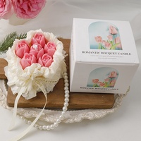 Lilin Aroma Buatan Tangan Grosir untuk Hadiah Hari Ibu, Buket Bunga Lilin Kedelai Tulip Mawar untuk Suvenir Pernikahan dan Bingkisan Pesta