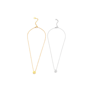 Collar de Acero Inoxidable con Letra J de una Sola Cara, Colgante de 1 cm, Joyería de Moda - Product Image 1