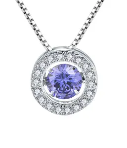 Collier Bijoux Moissanite Pendentif Collier Solide en argent sterling 925 breloque diamant vvs moissanite d couleur collier pour femmes