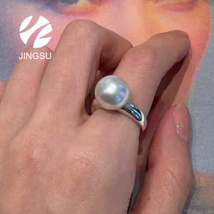 Conception simple véritable or 18 carats nouveau Style couleur naturelle perle de la mer du sud bague de qualité supérieure pour les femmes tenue quotidienne cadeau fiançailles - Product Image 6