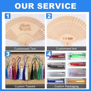 Ventagli in bambù personalizzabili con stampa e incisione, regalo vintage di compleanno, ventaglio pieghevole in legno per decorazioni di matrimoni e feste - Product Image 2